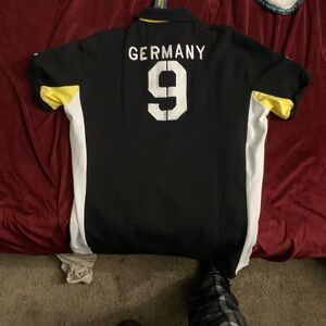 Polo by Ralph Lauren Black and Yellow Germany Polo Shirt